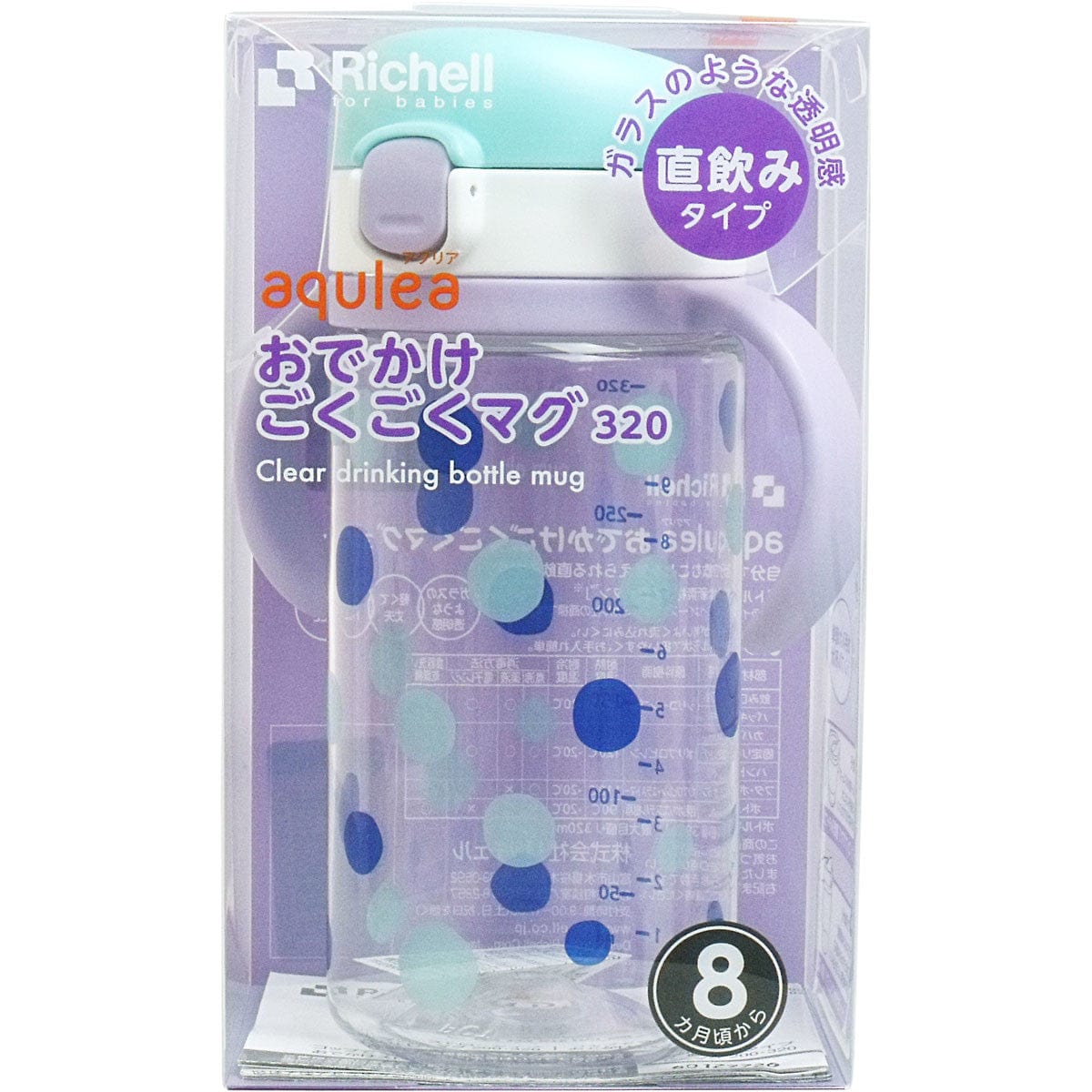 Richell - Aqulea Clear Tritan Direct Drinking Water Bottle Mug    Baby Water Bottle