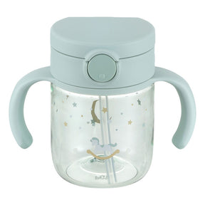 Richell - Axstars Baby Straw Cup Clear Tritan Training Water Bottle Mug  Light Blue 4945680204422 Baby Water Bottle