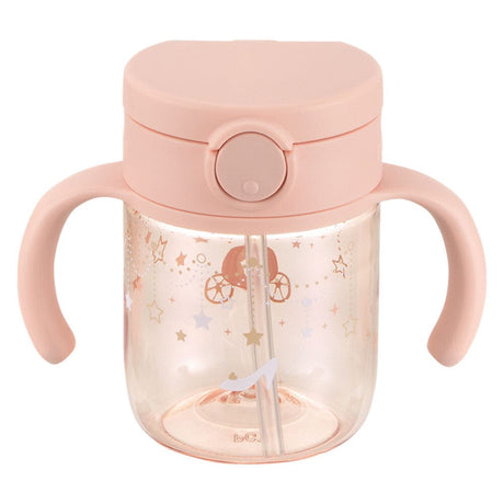 Richell - Axstars Baby Straw Cup Clear Tritan Training Water Bottle Mug  Pink 4945680204439 Baby Water Bottle