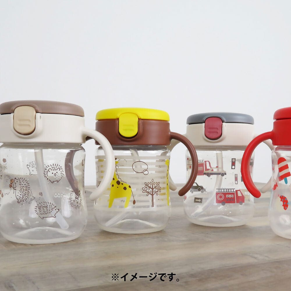Richell - T.L.I Baby Stage 2 Try Straw Clear Training Water Bottle Mug    Baby Water Bottle
