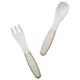Richell - T.L.I Stage 3 Baby Self Feeding Spoon and Fork Set    Baby Spoon and Fork