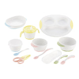 Richell - T.L.I Step Up Stage 1-3 Baby Tableware Meal Set    Baby Utensils Set
