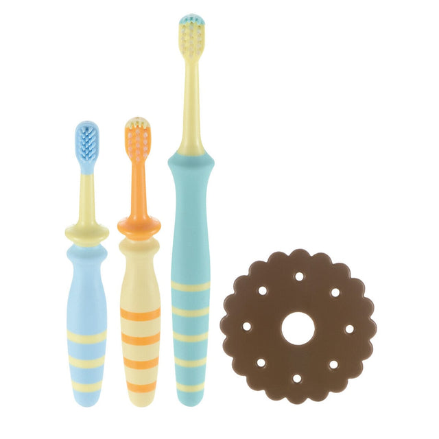 Richell - T.L.I Try Baby Toothbrush Set for Back Teeth (4 Pieces)    Baby Toothbrush