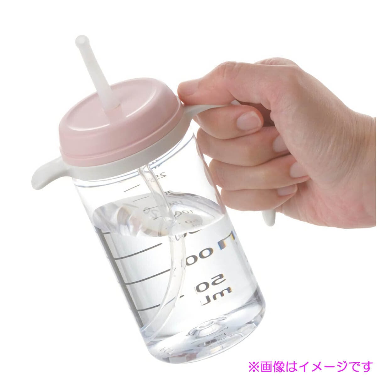 Richell - You Can Use It Easy Handle Clear Drinking Straw Cup    Baby Cup