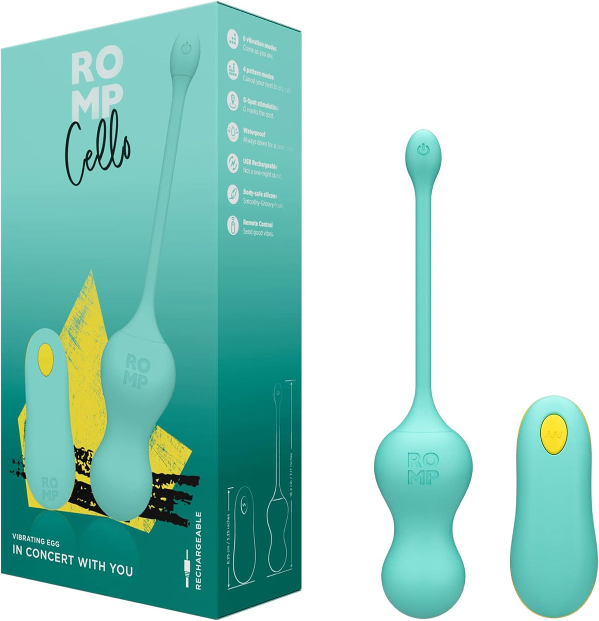 Romp - Cello Remote Control Kegel Balls (Green) RM1011 CherryAffairs