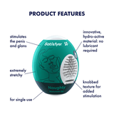 Satisfyer - Crunchy Masturbator Egg (Green) CherryAffairs