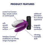 Satisfyer - Double Fun App-Controlled Couple's Vibrator with Remote Control CherryAffairs