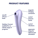 Satisfyer - Dual Pleasure App-Controlled Clitoral Air Stimulator Vibrator CherryAffairs