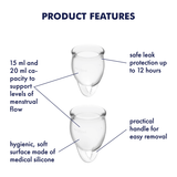 Satisfyer - Feel Confident Menstrual Cup Set CherryAffairs