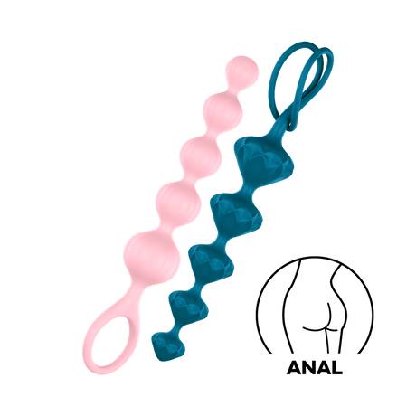 Satisfyer - Love Beads Super Soft Silicone Anal Beads 2 Pieces CherryAffairs