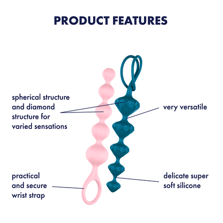 Satisfyer - Love Beads Super Soft Silicone Anal Beads 2 Pieces CherryAffairs