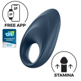 Satisfyer - Mighty One Ring App-Controlled Bluetooth Cock Ring (Blue) STF1131 CherryAffairs