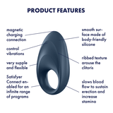 Satisfyer - Mighty One Ring App-Controlled Bluetooth Cock Ring (Blue) STF1131 CherryAffairs