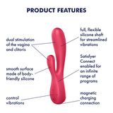 Satisfyer - Mono Flex App-Controlled Rabbit Vibrator CherryAffairs