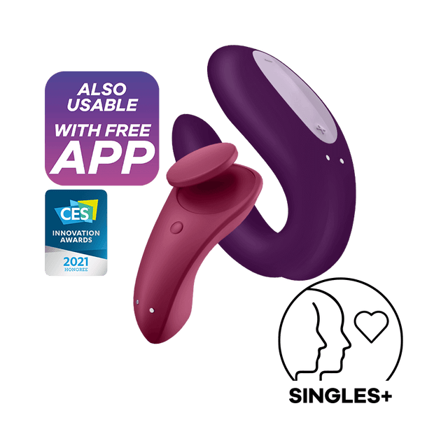 Satisfyer - Partner Box 1 App-Controlled Sexy Secret and Double Joy Couple Set (Multi Colour) STF1246 CherryAffairs