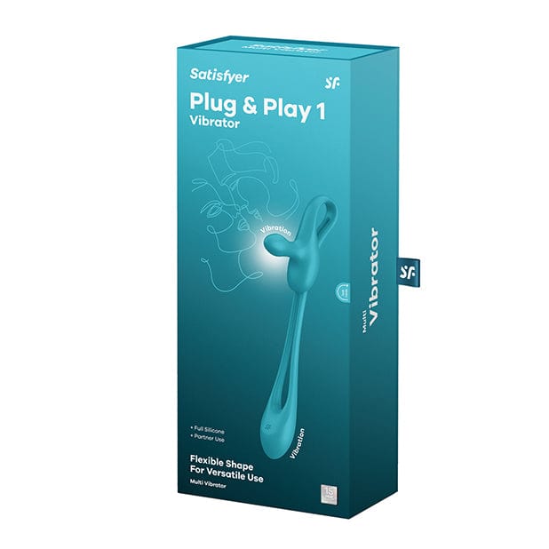 Satisfyer - Plug and Play 1 Flexible Versatile Multi Vibrator (Turquoise) STF1297 CherryAffairs