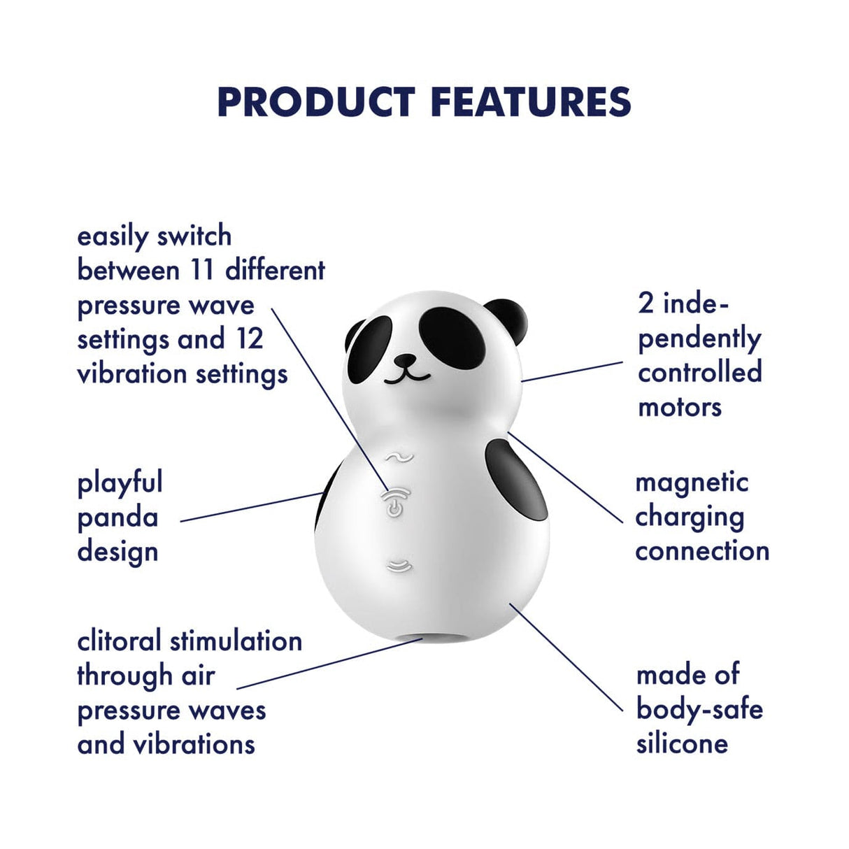 Satisfyer - Pocket Panda Clitoral Air Stimulator (Multi Colour) STF1311 CherryAffairs
