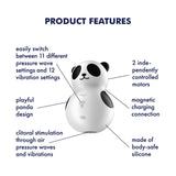 Satisfyer - Pocket Panda Clitoral Air Stimulator (Multi Colour) STF1311 CherryAffairs