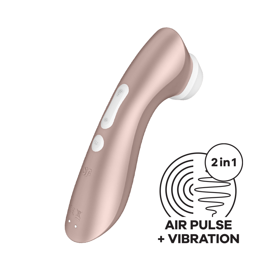 Satisfyer - Pro 2+ Air Pulse Vibration Rechargeable Clitoral Air Stimulator (Rose Gold) STF1050 CherryAffairs