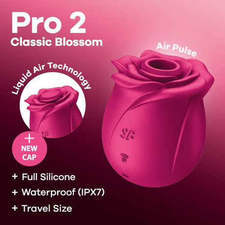 Satisfyer - Pro 2 Classic Blossom Clitoral Air Stimulator (Pink) STF1312 CherryAffairs