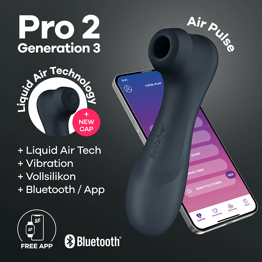 Satisfyer - Pro 2 Generation 3 App-Controlled Clitoral Liquid Air Pulse Stimulator CherryAffairs