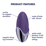 Satisfyer - Purple Pleasure Lay On Vibrator (Purple) STF1070 CherryAffairs