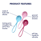 Satisfyer - Strengthening Balls Kegel Training Set 3 Pieces (Multi Colour) STF1048 CherryAffairs