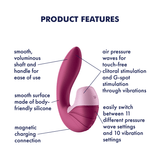 Satisfyer - Supernova Clitoral Air G Spot Dual Stimulator CherryAffairs