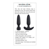 Selopa - Black Beauty Remote Control Vibrating Anal Plug (Black) EV1165 CherryAffairs