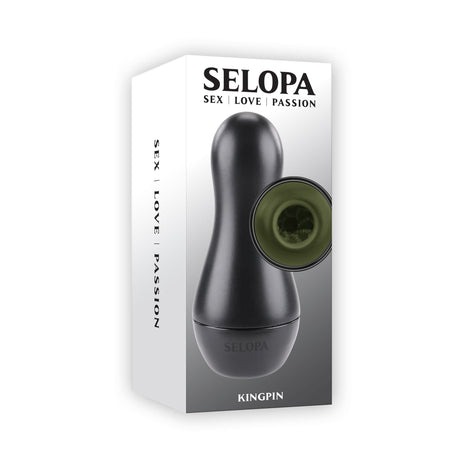 Selopa- Kingpin Stroker Masturbator (Black) EV1136 CherryAffairs