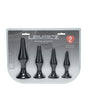 Shots - Levelz Slim Silicone Anal Plug Set of 4 (Black) ST1084 CherryAffairs