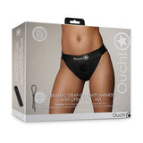 Shots - Ouch Vibrating Strap On Panty Harness with Open Back ST1077 CherryAffairs