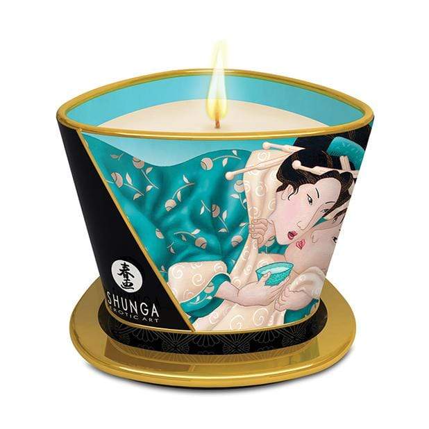 Shunga - Erotic Art Massage Candle Zenitude Exotic Green Tea 5.7oz CherryAffairs