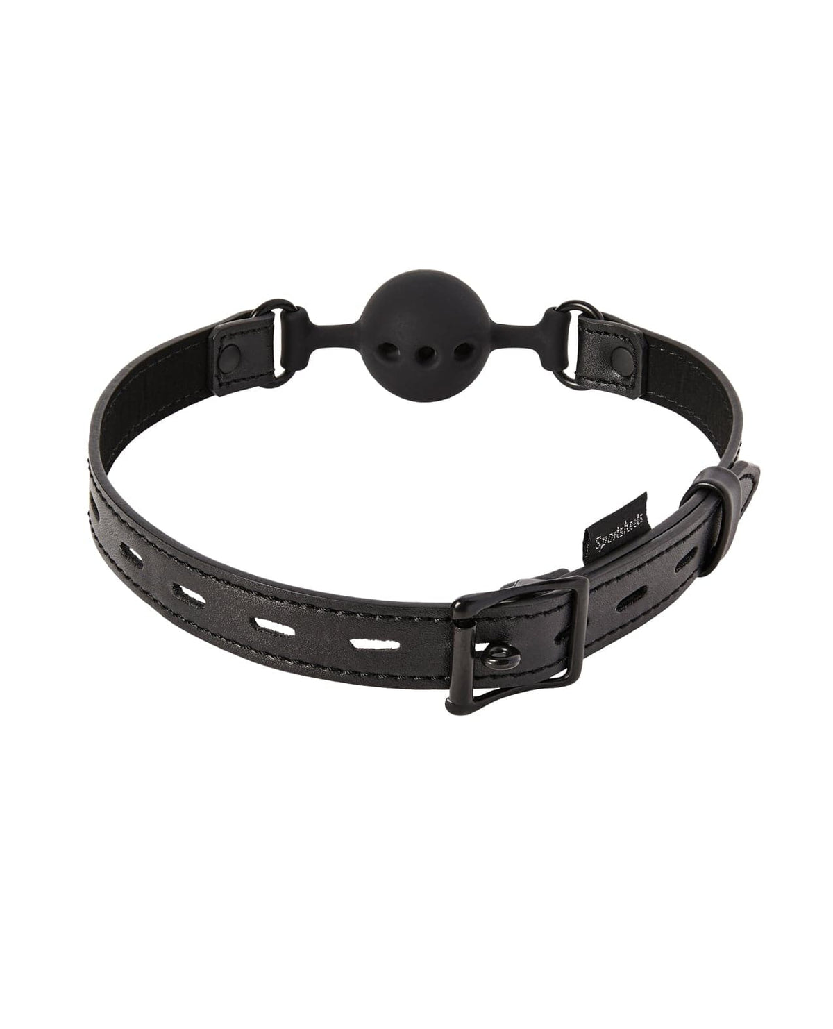 Sportsheets - Saffron Breathable Silicone Ball Gag (Black) SS1084 CherryAffairs