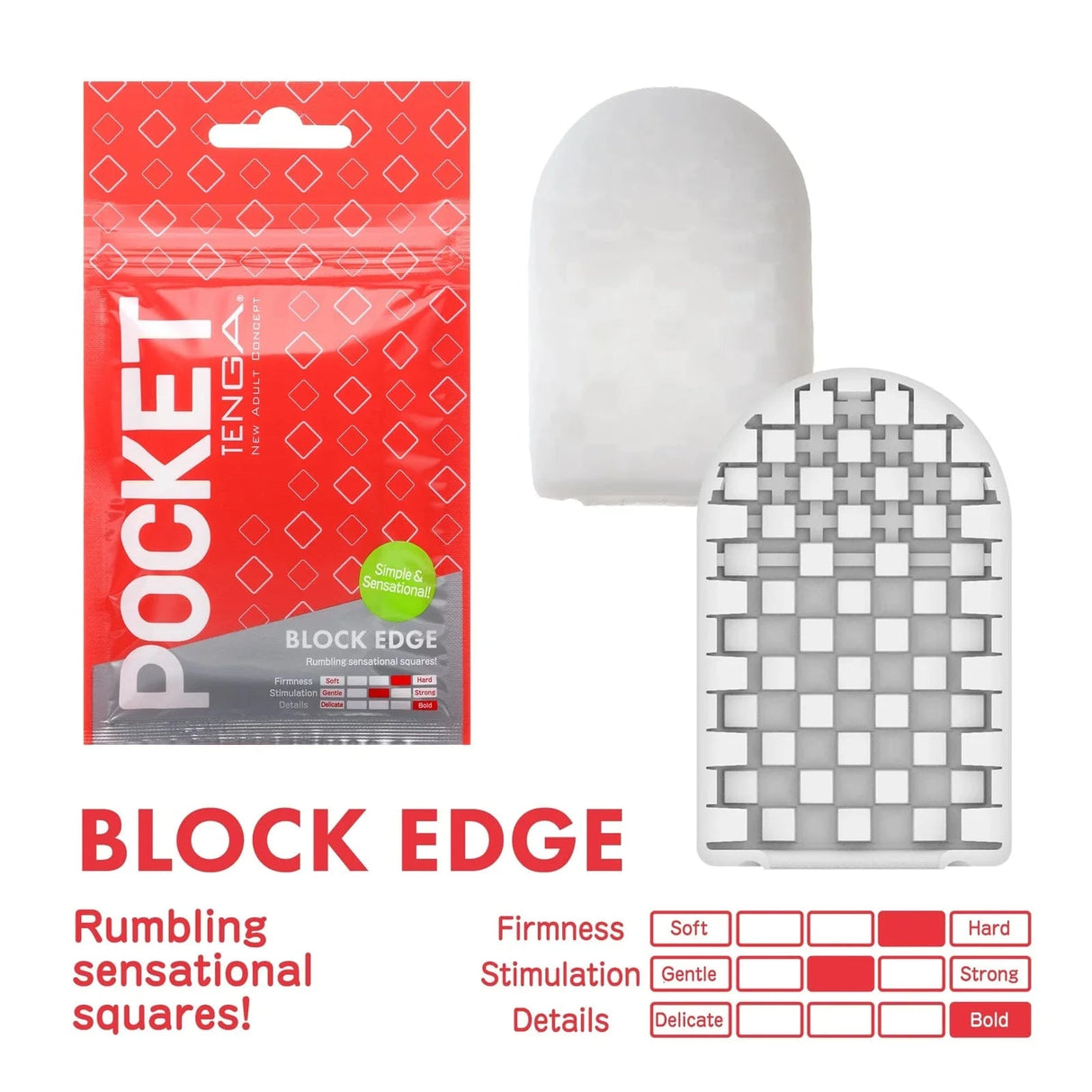 Tenga - Pocket Stroker Masturbator (Clear) CherryAffairs