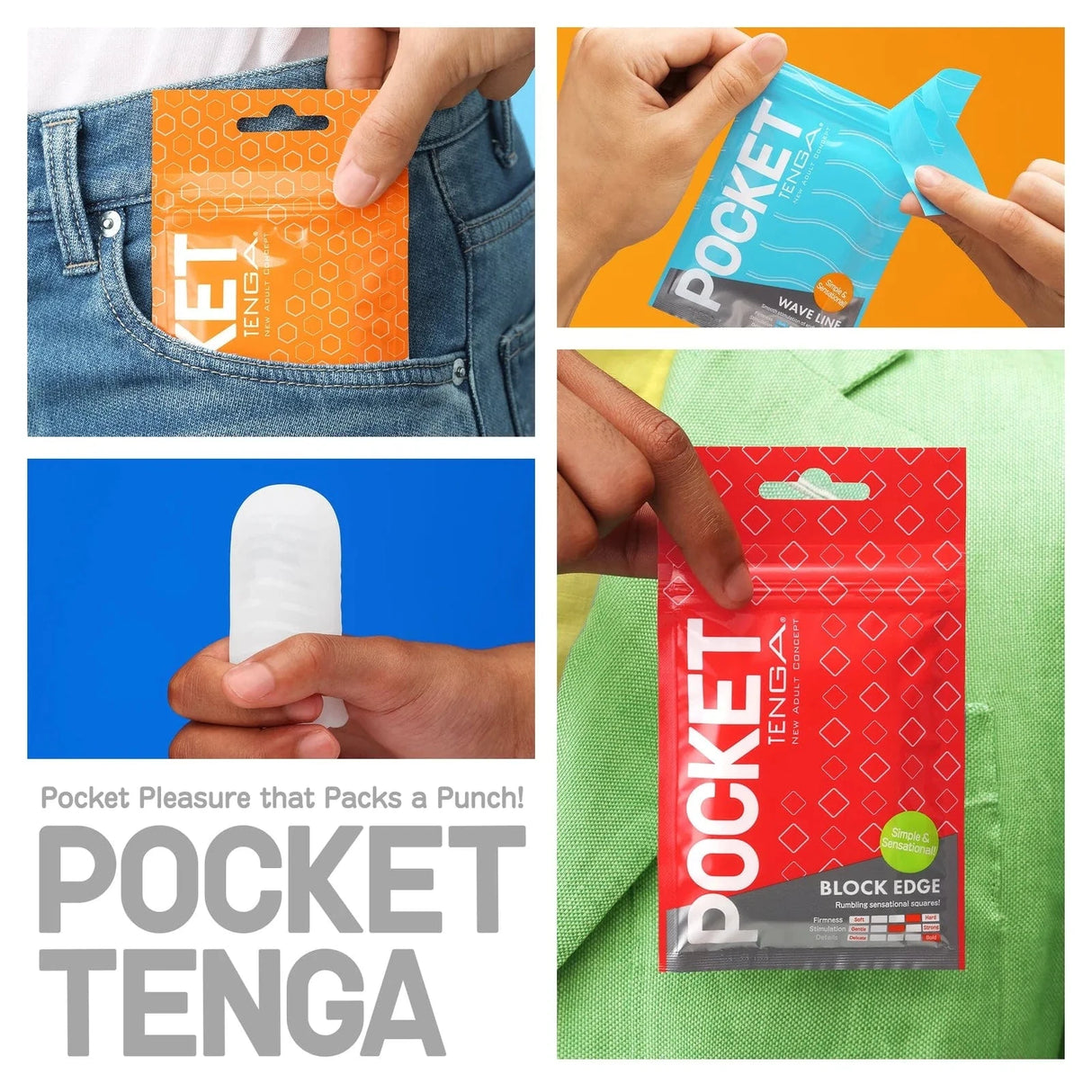 Tenga - Pocket Stroker Masturbator (Clear) CherryAffairs