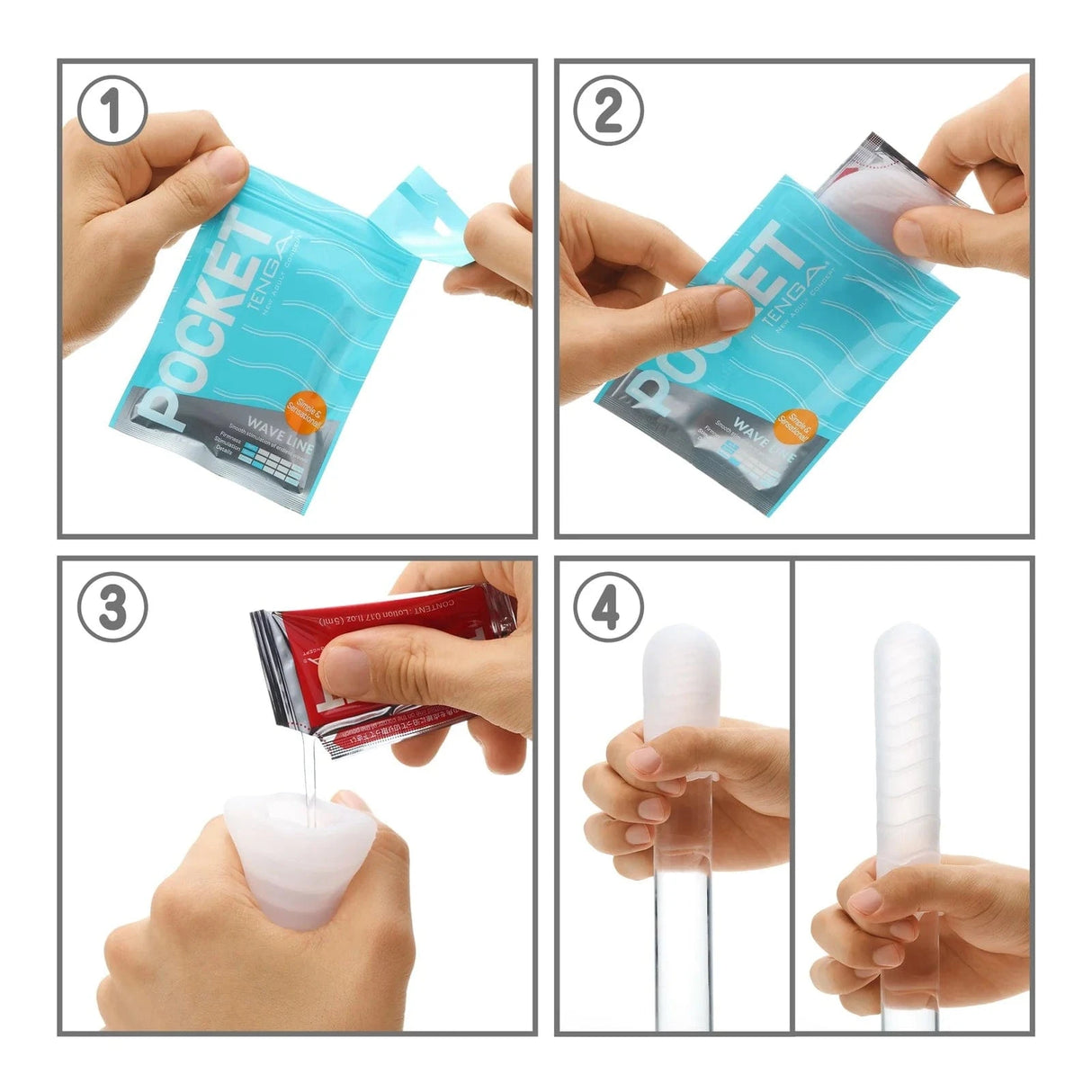 Tenga - Pocket Stroker Masturbator (Clear) CherryAffairs