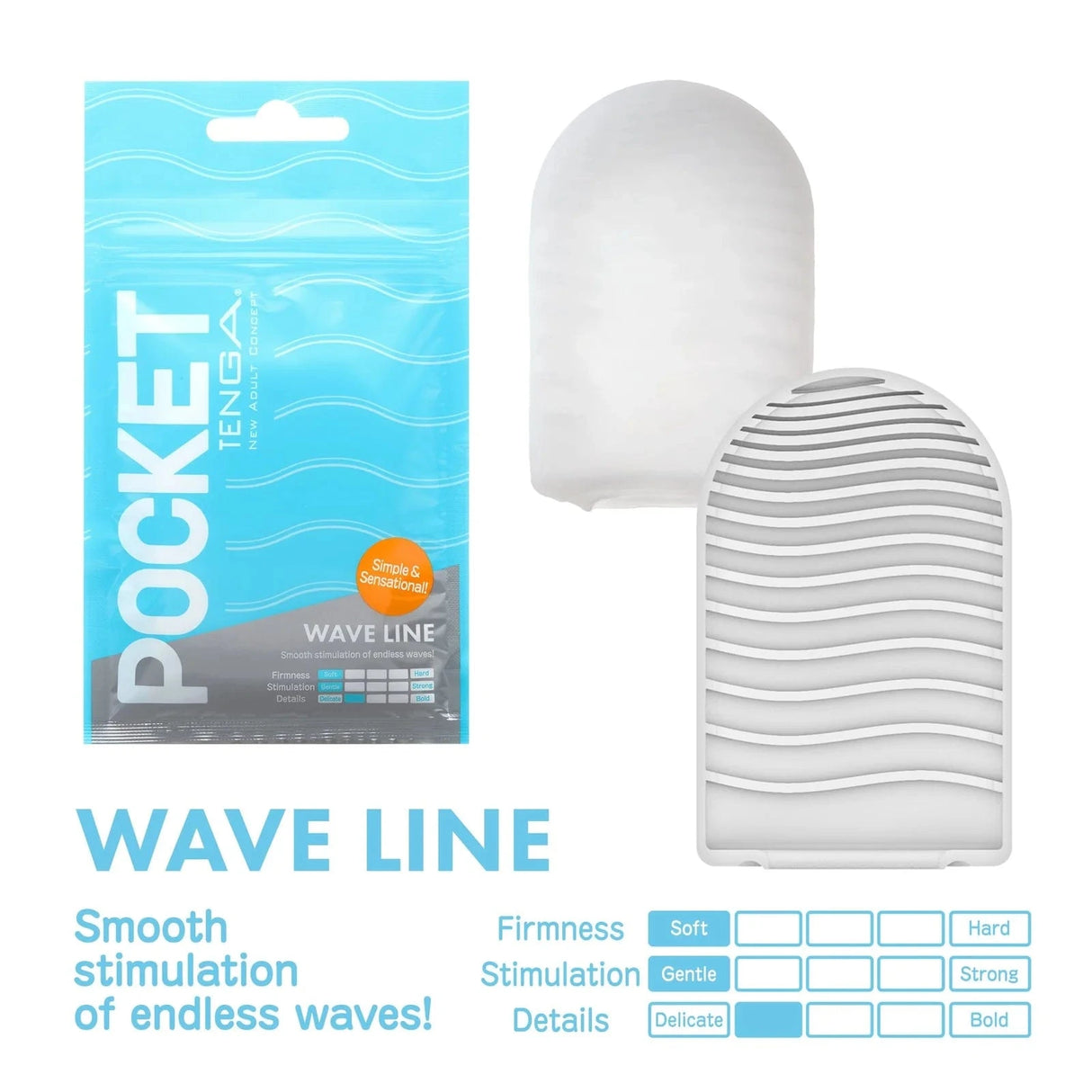 Tenga - Pocket Stroker Masturbator (Clear) CherryAffairs