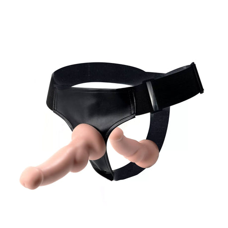 Tracy's Dog - Dual Strap On Harness with Detachable Vibrating Dildo (Beige) TRD1037 CherryAffairs