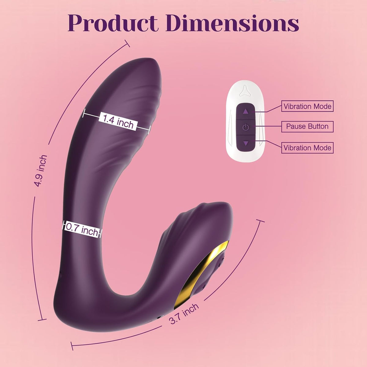Tracy's Dog - OG Dual-Vibe Remote Control Wearable G-Spot & Clitoral Vibrator (Purple) TRD1043 CherryAffairs