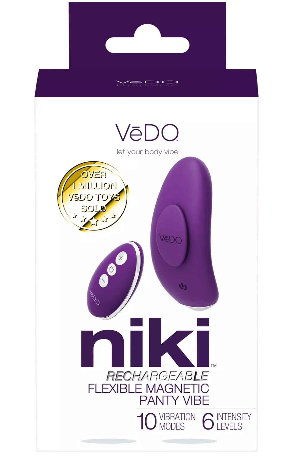 VeDO - Niki Remote Rechargeable Panty Vibe (Deep Purple) VD1102 CherryAffairs