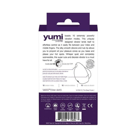 VeDO - Yumi Rechargeable Finger Vibrator (Purple) VD1155 CherryAffairs