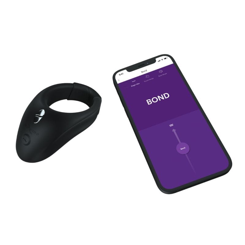 WE VIBE - Bond App-Controlled Remote Control Silicone Cock Ring (Black) WEV1048 CherryAffairs