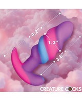 XR Brands - Creature Cocks Unicorn Swirl Silicone Anal Plug (Purple) XR1106 CherryAffairs