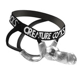 XR - Creature Cocks Snow Wolf Hollow Strap On with Harness (Clear) XR1098 CherryAffairs