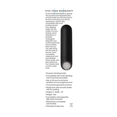 Zero Tolerance - All Powerful Rechargeable Bullet Vibrator ZR1091 CherryAffairs
