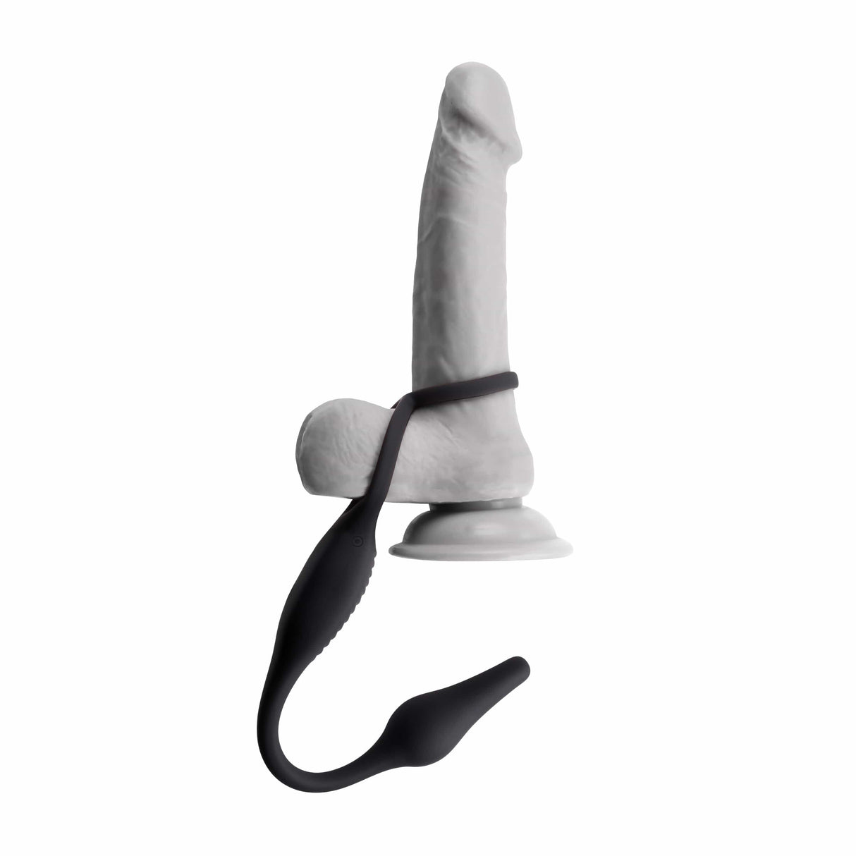 Zero Tolerance - Plug and Tug Vibrating Plug and Cock Ring (Black) ZR1073 CherryAffairs