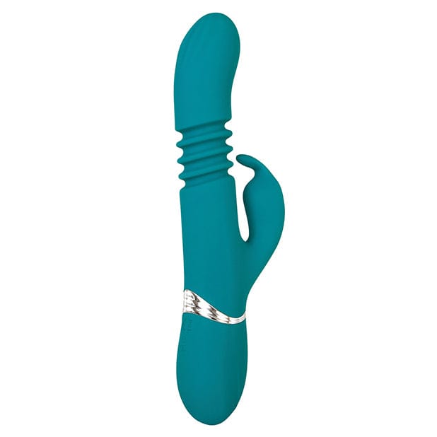 Adam & Eve - Eve's Rechargeable Thrusting Rabbit Vibrator (Green) AE1045 CherryAffairs