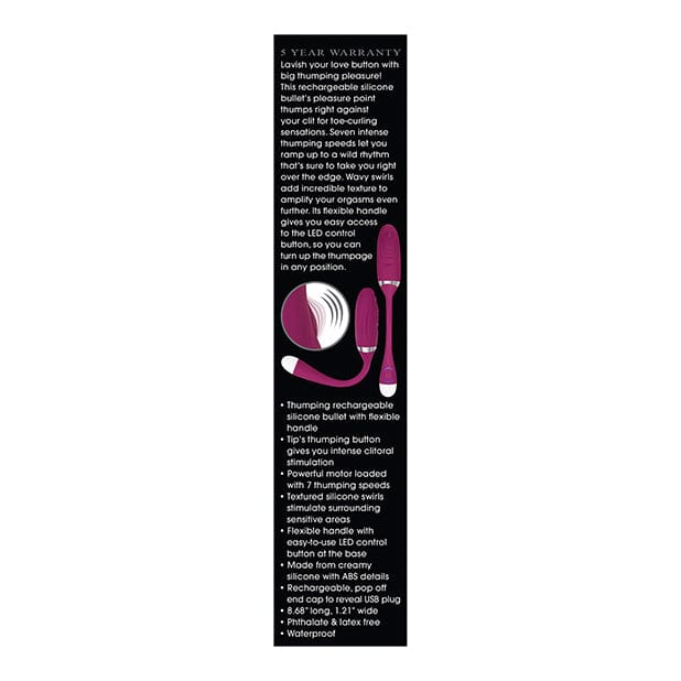 Adam & Eve - Eve's Thumping Love Button Silicone Bullet Egg Vibrator (Burgundy) AE1047 CherryAffairs