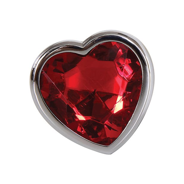 Adam & Eve - Heart Gem Metal Anal Plug Large (Red/Chrome) AE1049 CherryAffairs